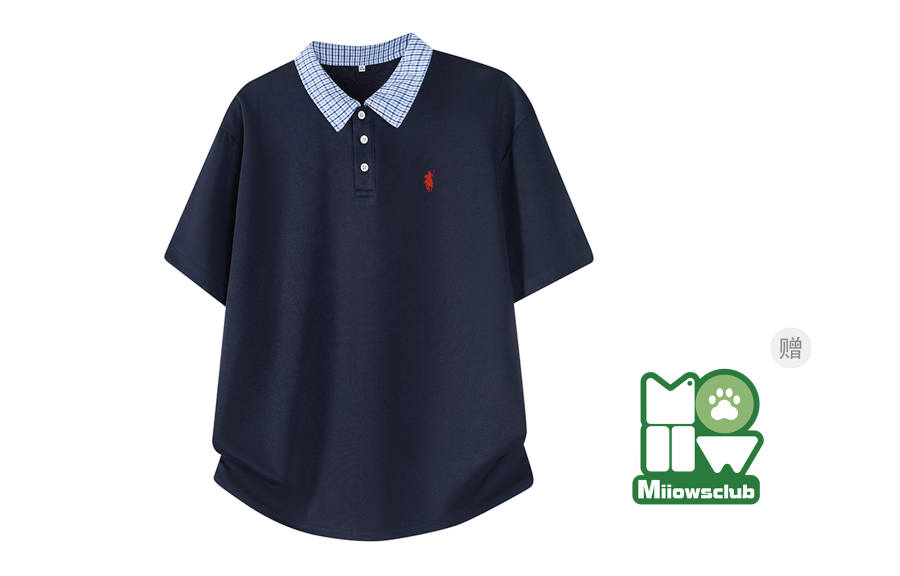 MIIOW Polo Shirts Unisex Lapel Moderate Straight Fit