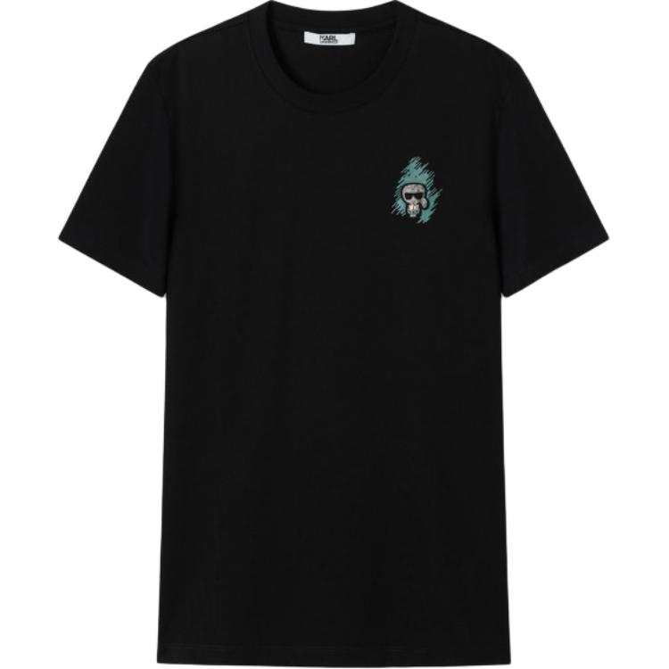 KARL LAGERFELD / Karl Lagerfeld Jeans T Shirts Men's Black Crew Neck Moderate Other