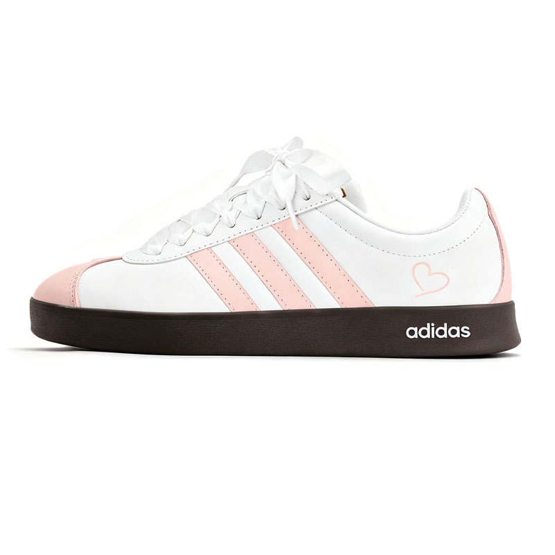 Adidas Adidas Vl Court Classic Skateboard Shoes Unisex Low Top Pink