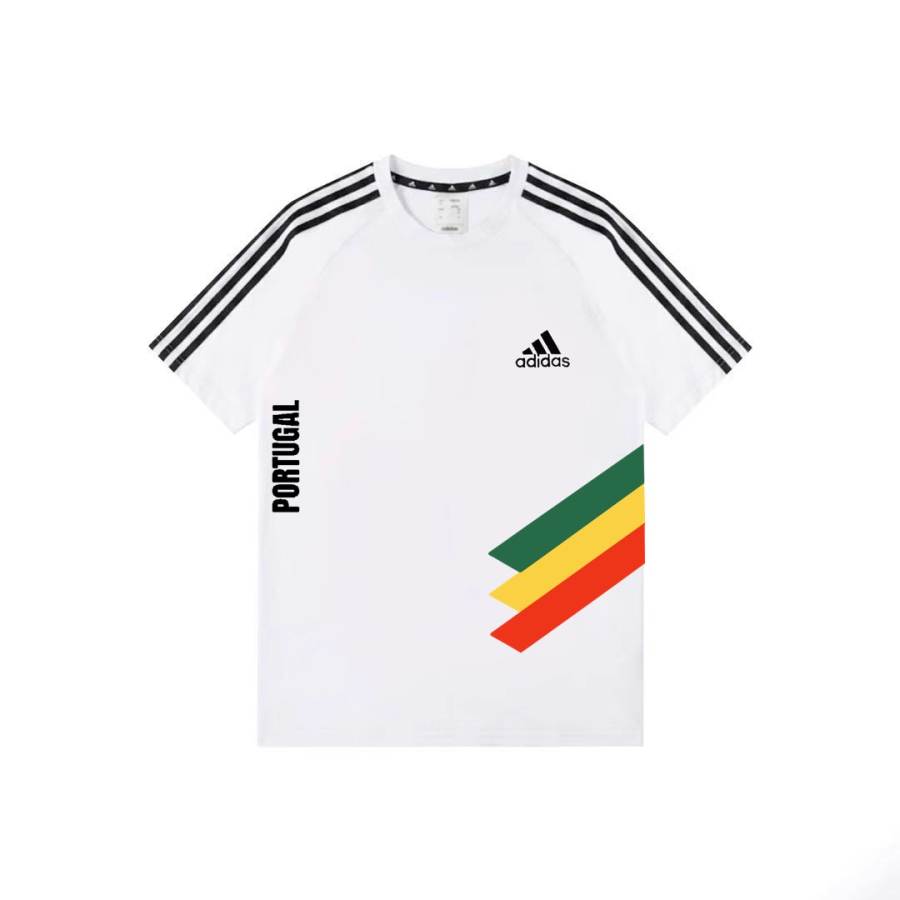 Adidas Adidas T Shirts Unisex White Five Shield Legion Crew Neck Moderate