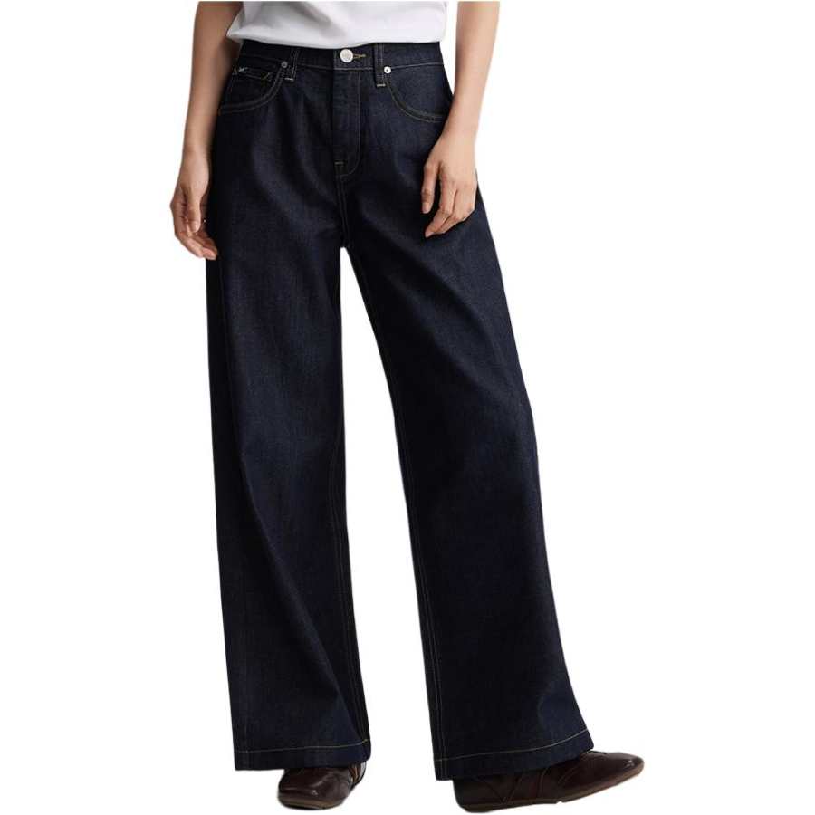 Lee Lee Jeans Women's Washed Thin Wide Leg Pants