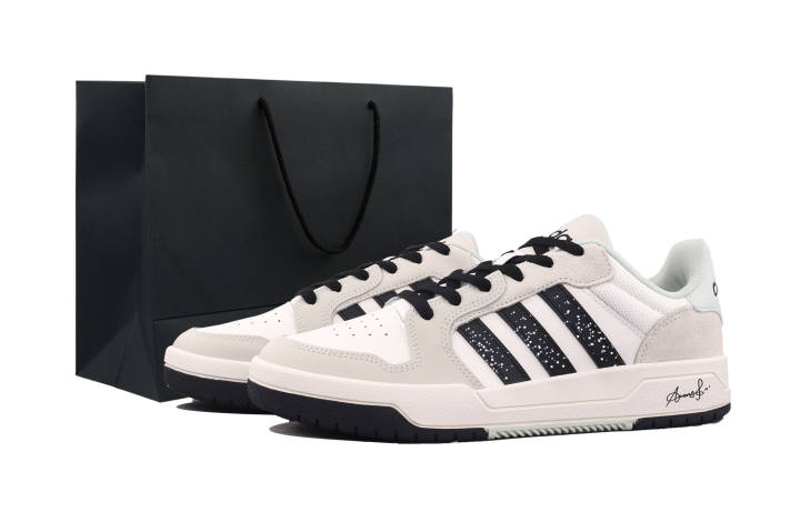Adidas Adidas ENTRAP Skateboard Shoes Unisex Low Top White Black Light Green Multicolor