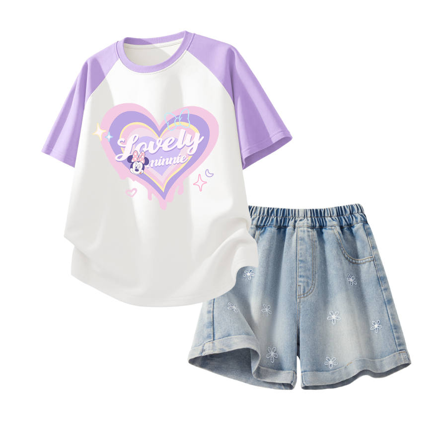 Disney Kids Casual Sportswear Crew Neck Thin Stretch Breathable