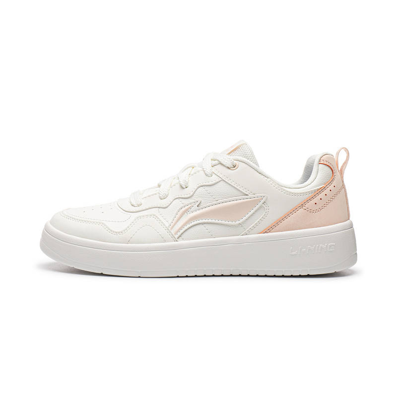 Li-Ning Li Ning Casual Shoes Women's Low Top Mist White/Light Bud Orange