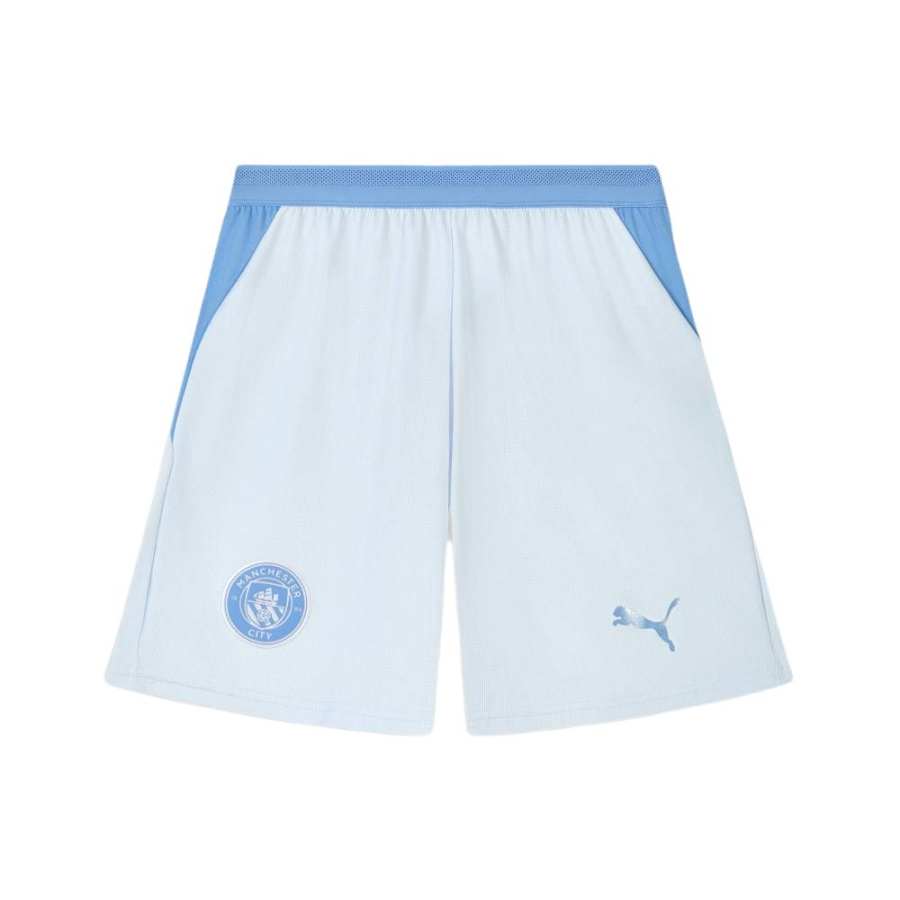 PUMA MCFC Soccer Bottoms Men's Aqua Blue Light Blue Moderate