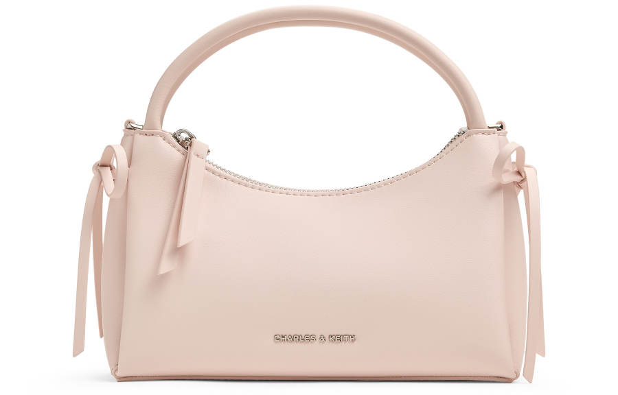 CHARLES&KEITH Pu Handbag, Crossbody Bag Small Women's Cream Milk White/Mint Green Mint Green/Soft Pink Light Pink