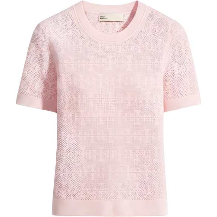 TORY BURCH TORY BURCH T Shirts Women's Light Pink Crew Neck Moderate