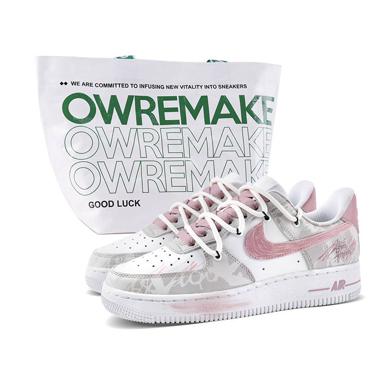 Nike Nike Air Force 1 Skateboard Shoes Women's Low Top Gray/Pink
