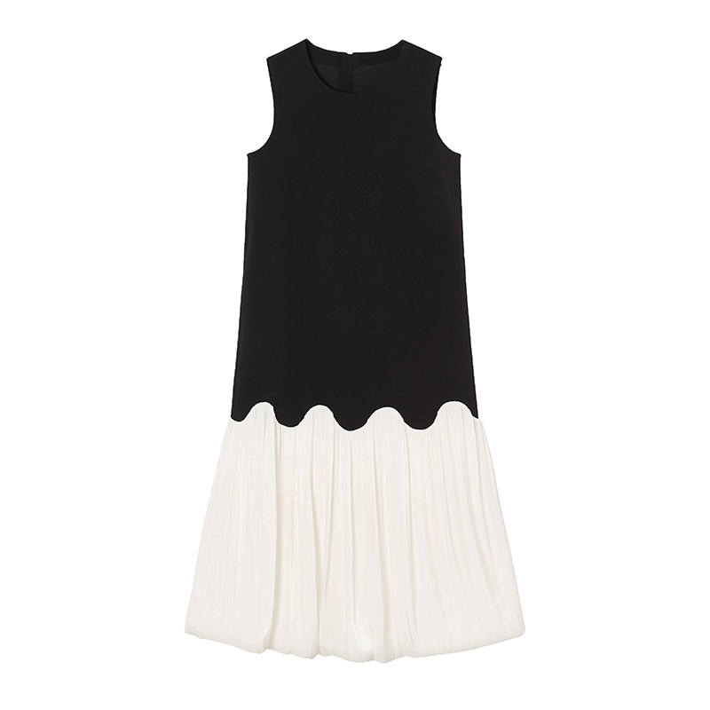 XIANGYING Sleeveless Dresses Women's Black Moderate