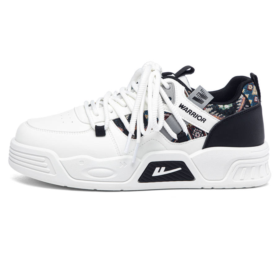 WARRIOR WARRIOR Skateboard Shoes Men's Low Top White Black