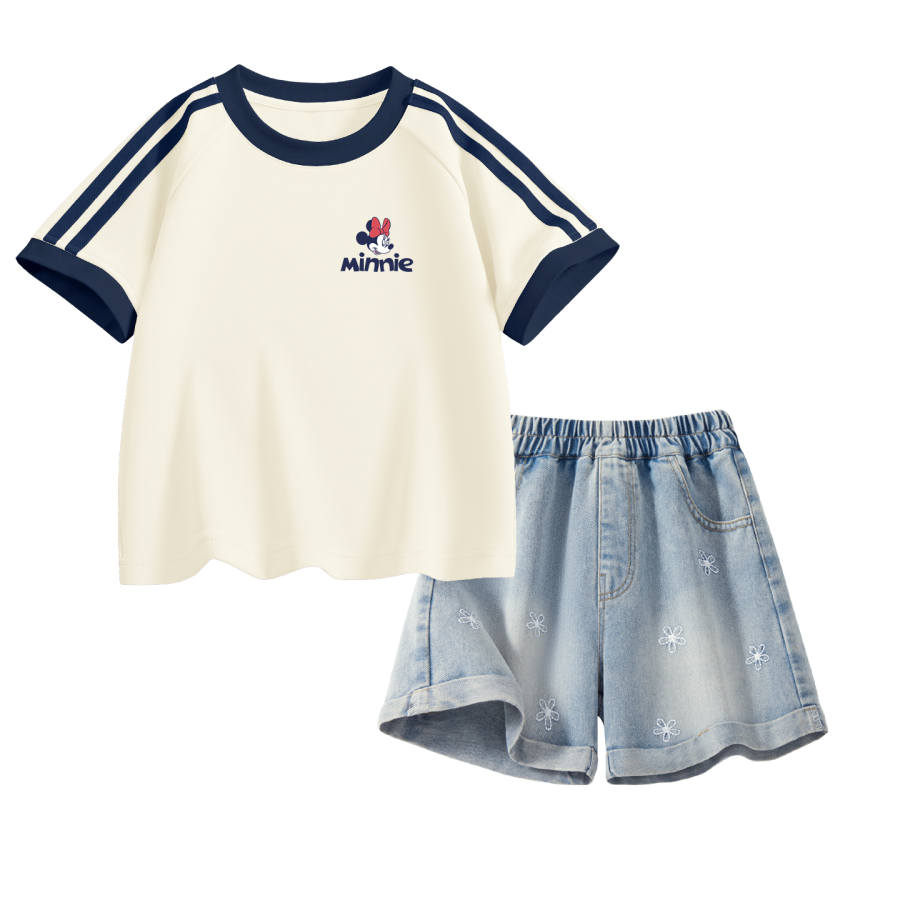 Disney Kids Casual Sportswear Crew Neck Thin Stretch Breathable