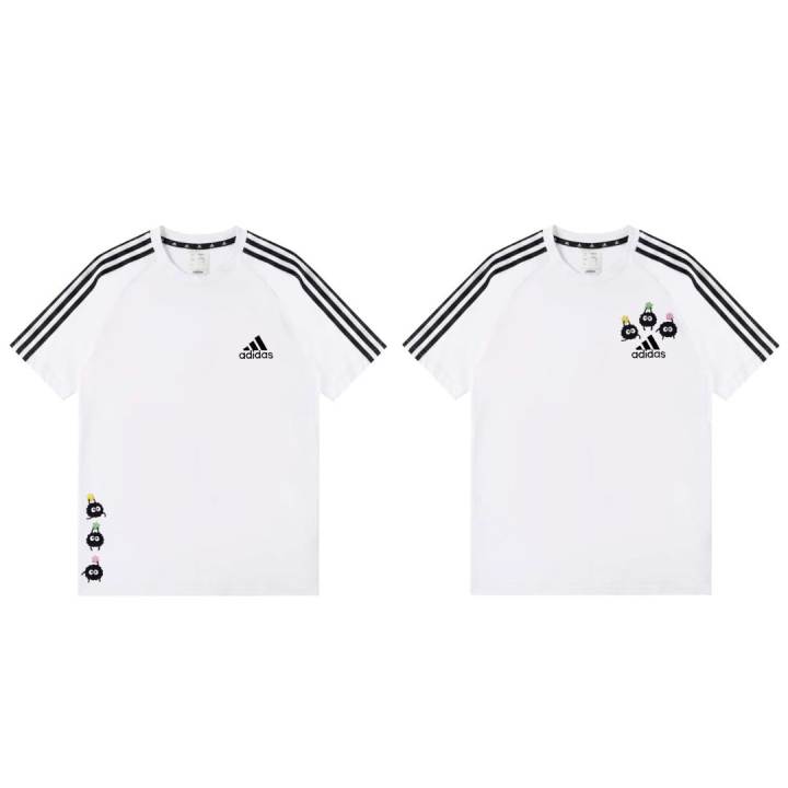Adidas Adidas T Shirts Unisex White Small Coal Ball Crew Neck Moderate