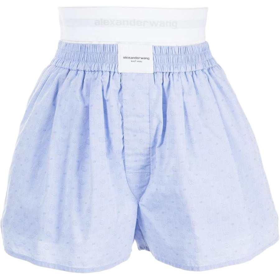 Alexander Wang Alexander Wang logo-jacquard silk boxer shorts