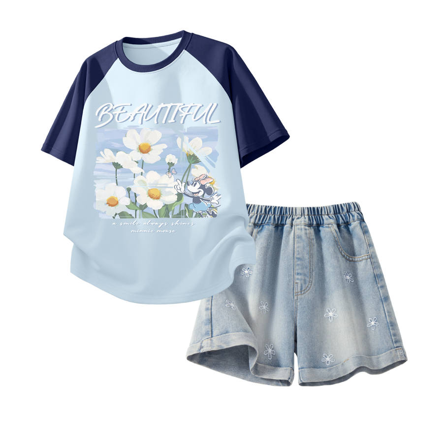 Disney Kids Casual Sportswear Crew Neck Thin Stretch Breathable