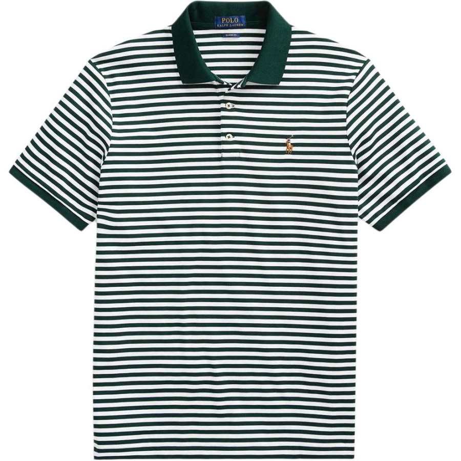 Polo Ralph Lauren Polo Shirts Men's Green Polo Collar Moderate Straight Fit