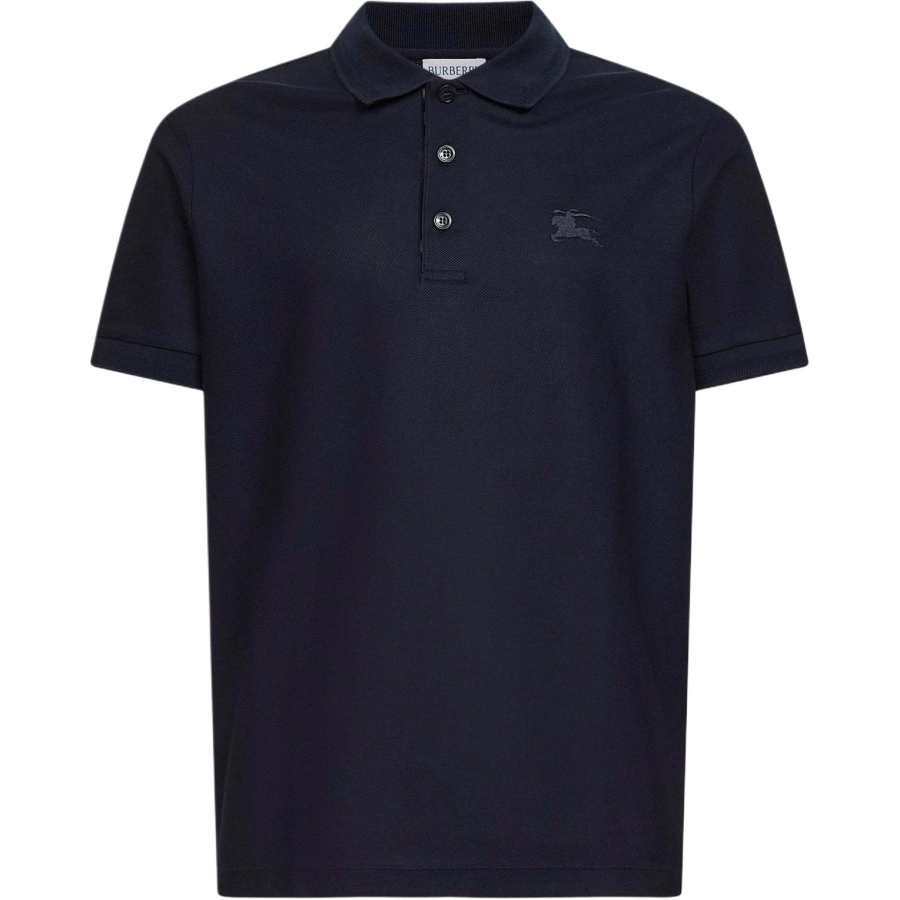 Burberry Polo Shirts Men's Blue Polo Collar Moderate