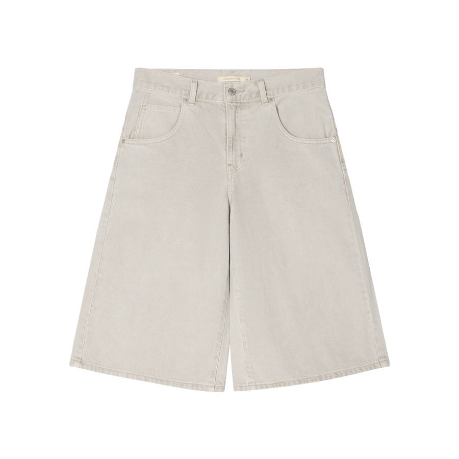 Levis Denim Shorts Women's Gray Moderate Wide Leg Pants