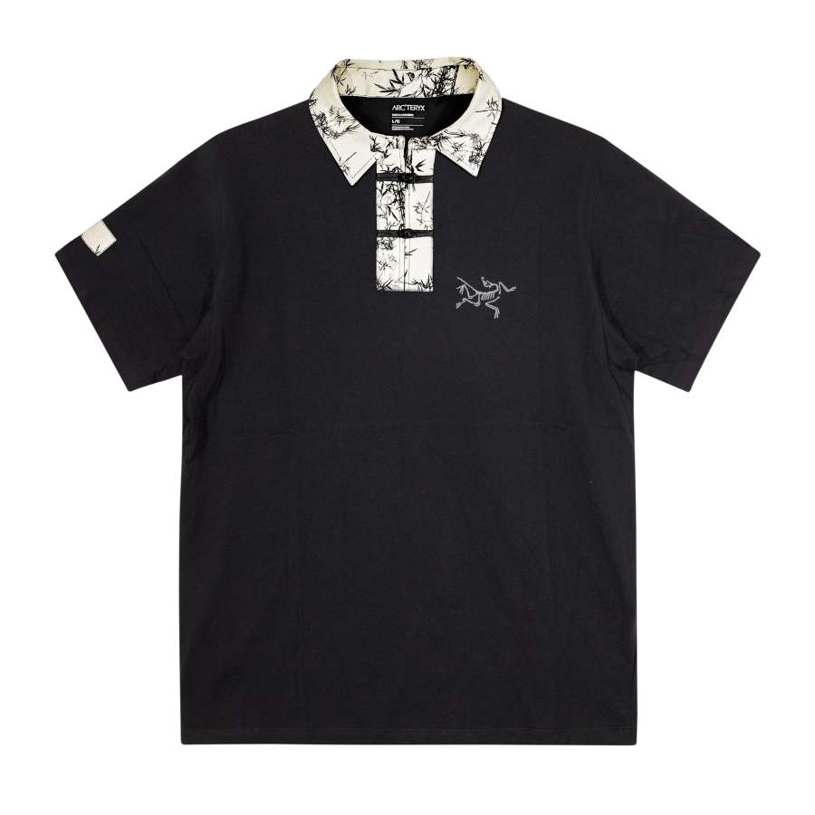 Arcteryx T Shirts Unisex Black/Black Polo Collar Thin Straight Fit