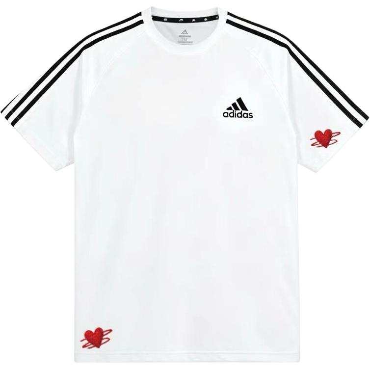 Adidas Adidas T Shirts Men's White Crew Neck Moderate