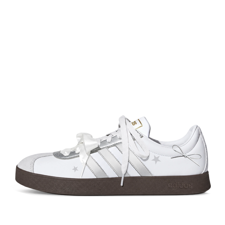 Adidas Adidas Vl Court Classic Skateboard Shoes Unisex Low Top Silver