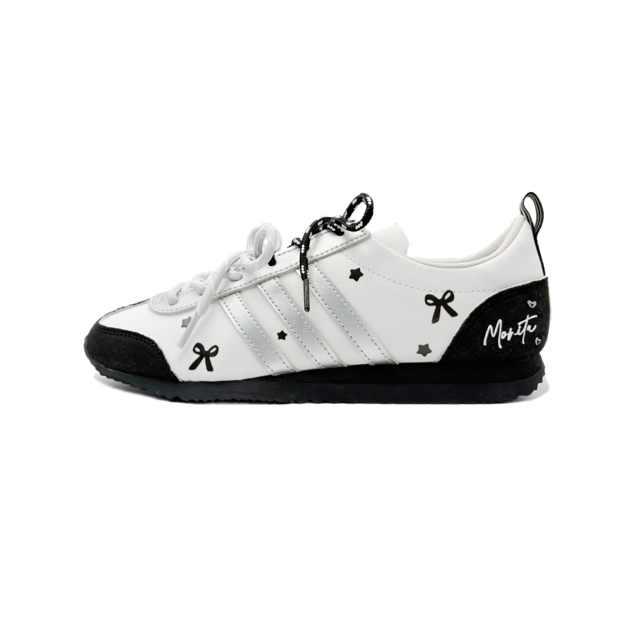 Adidas Adidas VS JOG 2.0 German Army Trainers Unisex Low Top White Black Silver Color Block