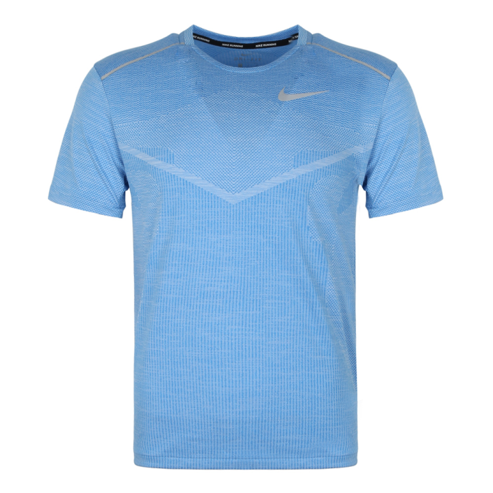 Nike Nike TechKnit T Shirts Men's Blue Crew Neck Moderate