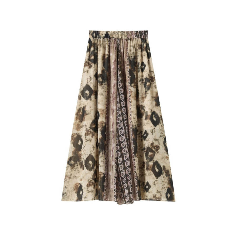 TUSHIFEI Casual Long Skirts Women's Thin Long Skirt Pleated Skirt