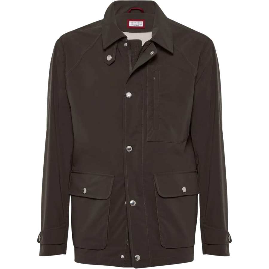 Brunello Cucinelli High Neck Long Sleeved Jacket