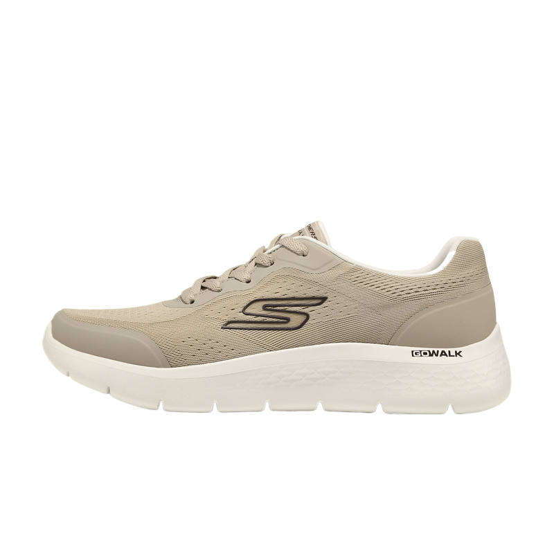 Skechers MEN'S GO WALK Walking Shoes Men's Low Top Umber, White, Black