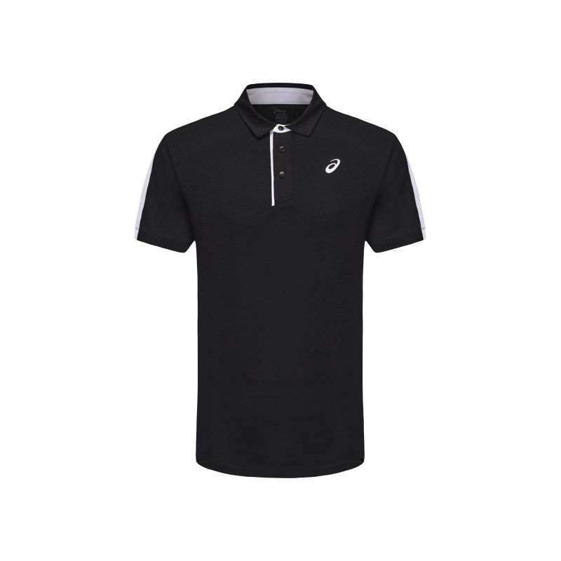 ASICS ASICS Polo Shirts Men's Black Polo Collar Moderate
