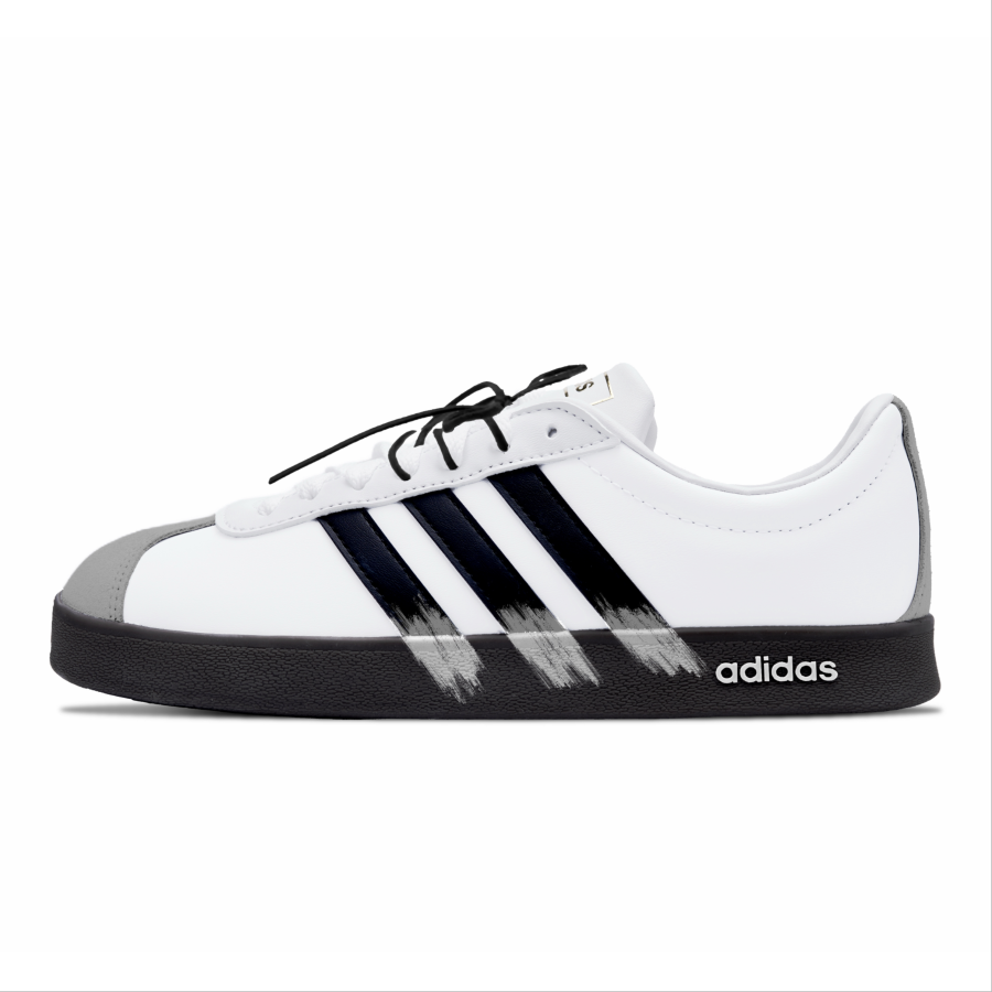 Adidas Adidas Vl Court Classic Skateboard Shoes Unisex Low Top Black/White/Gray