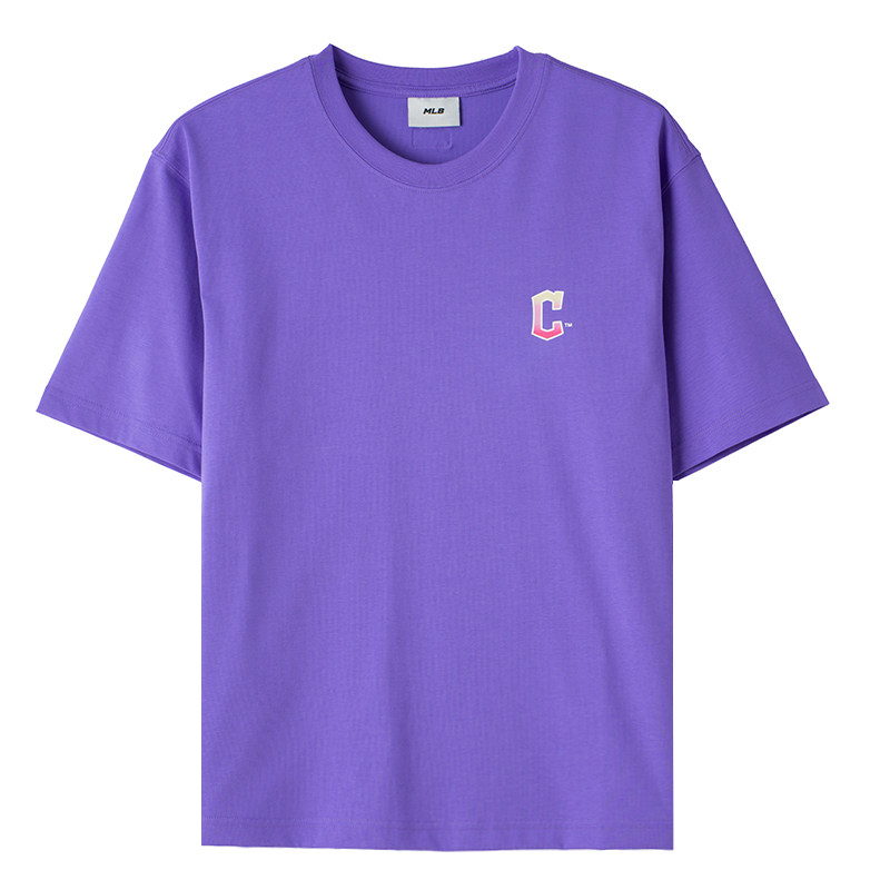 MLB MLB T Shirts Unisex Purple Crew Neck Moderate