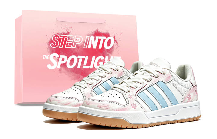 Adidas Adidas ENTRAP Skateboard Shoes Unisex Low Top Pink Blue White