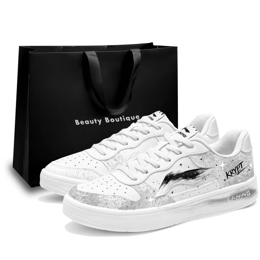 Li-Ning Li Ning Skateboard Shoes Men's Low Top White Black Gray Colorway