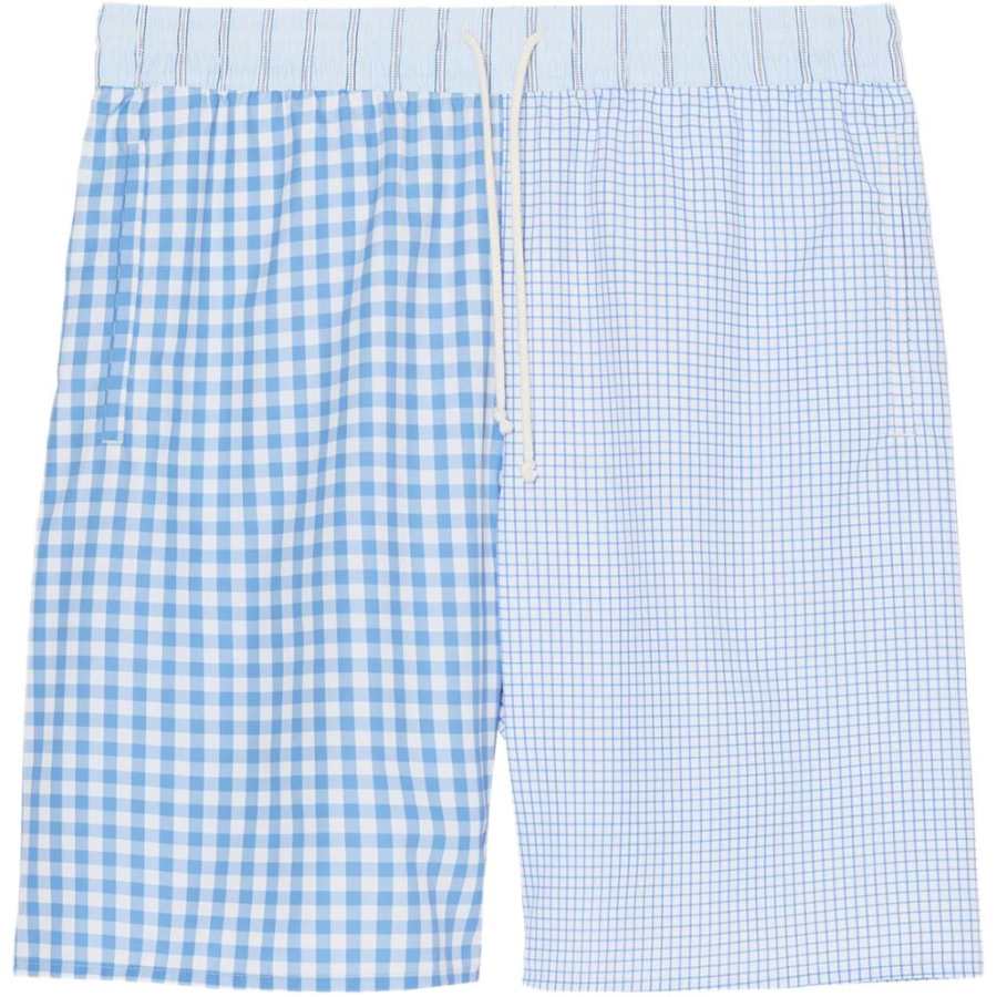 ZARA Bad Bunny Swimming Shorts Men's White/Sky Blue Moderate