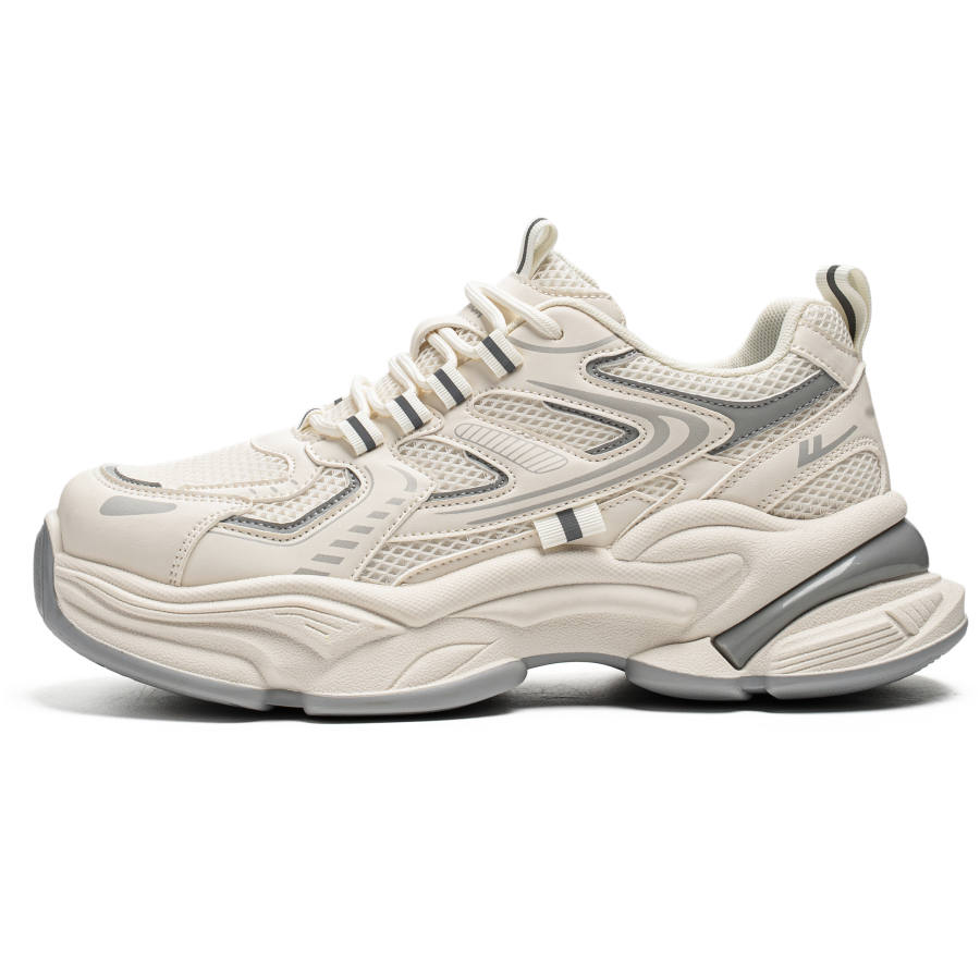 WARRIOR WARRIOR Chunky Sneakers Men's Low Top Ecru/Light Gray, Light Khaki/Blue