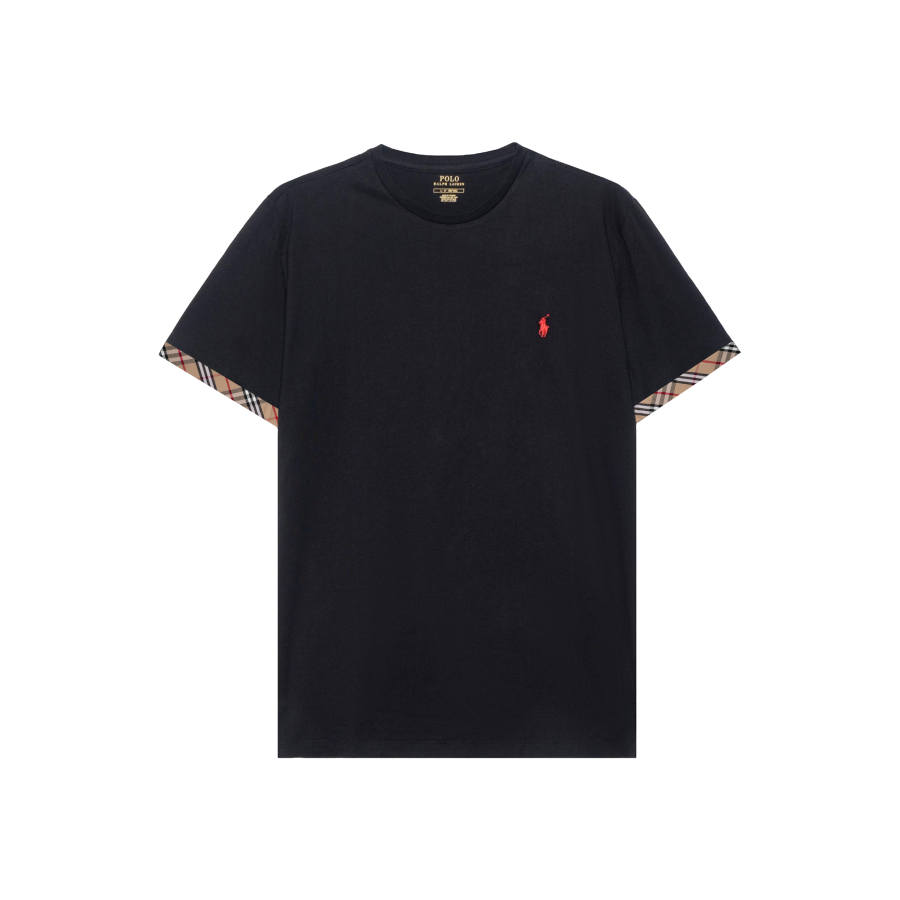 Polo Ralph Lauren T Shirts Men's Black International, Suggestion Size Down Crew Neck Moderate