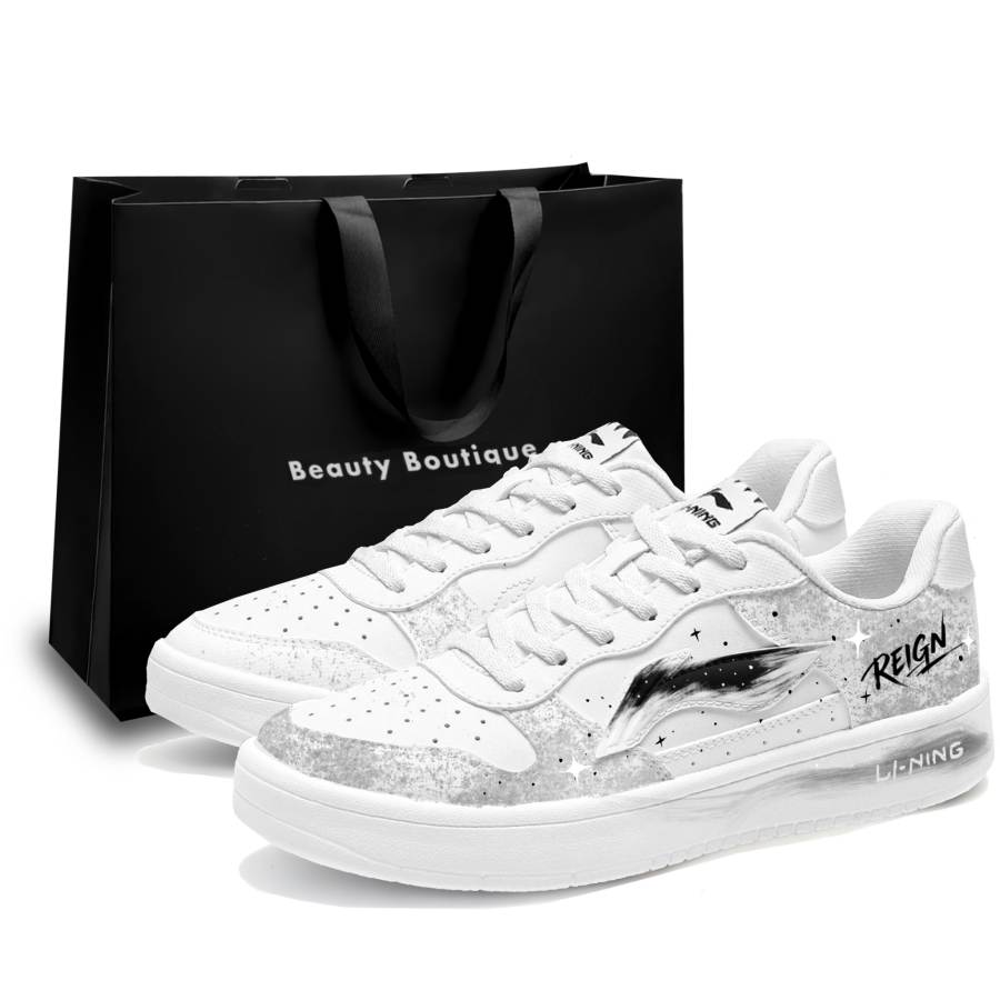 Li-Ning Li Ning Skateboard Shoes Unisex Low Top White Black Gray Multicolor