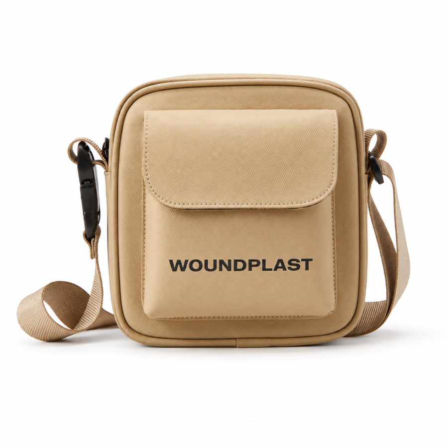 WPT PU Nylon Fabric Crossbody Bags Small Unisex Black/Khaki/White