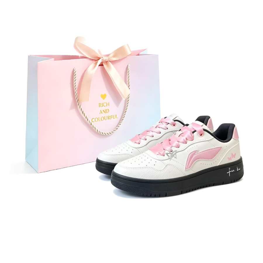 Li-Ning Li Ning Skateboard Shoes Women's Low Top Pink