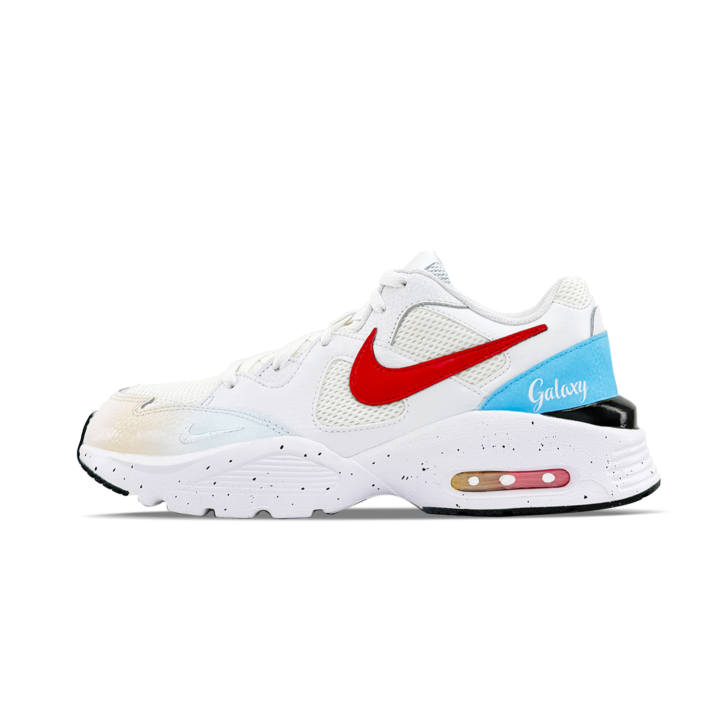 Nike Nike Air Max Fusion Running Shoes Unisex Low Top White Red Blue Black Color Block Gradient