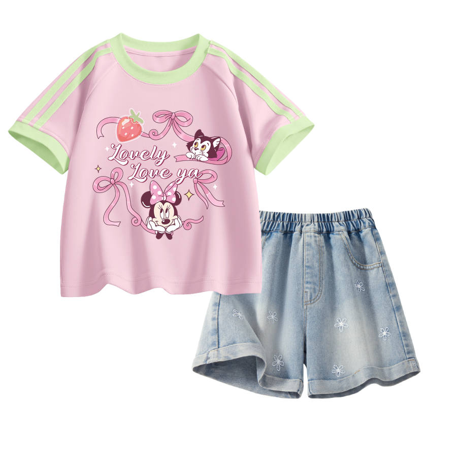Disney Kids Casual Sportswear Crew Neck Thin Stretch Breathable