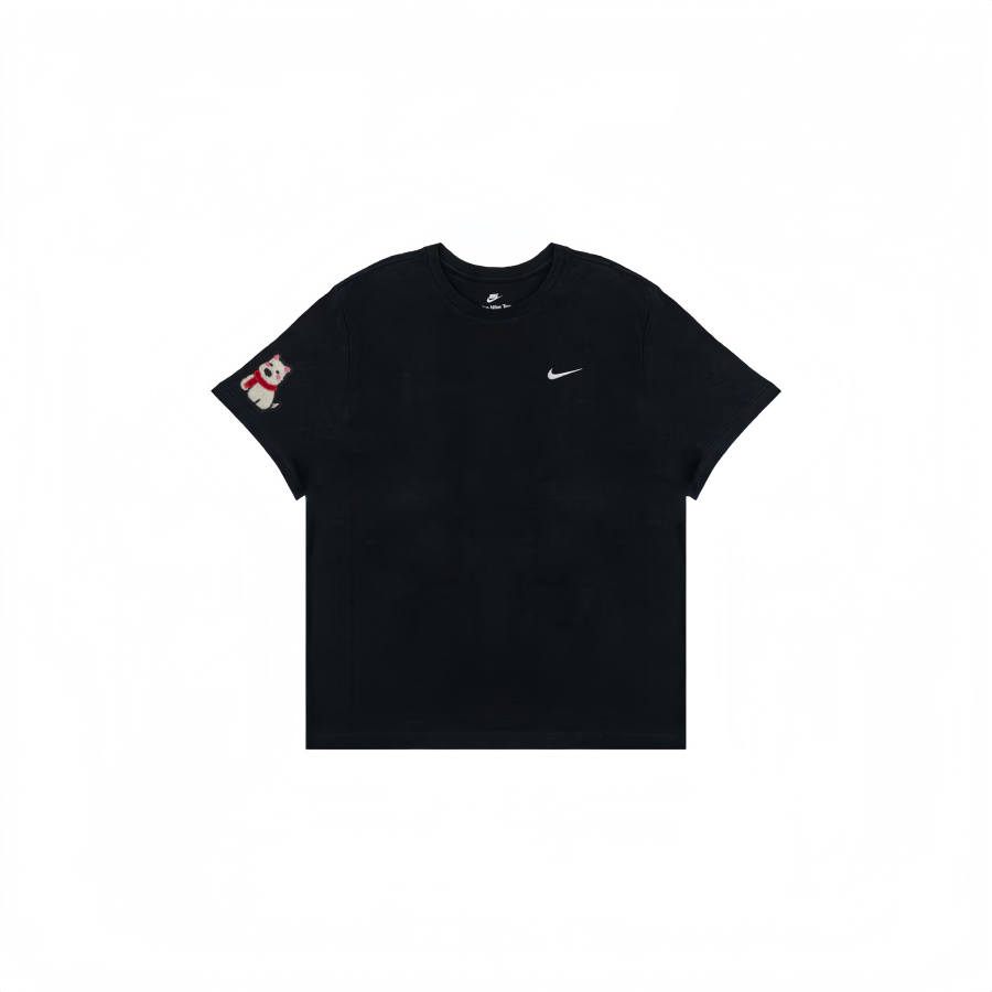 Nike Nike Sportswear T Shirts Men's Black Crew Neck Moderate Straight Fit