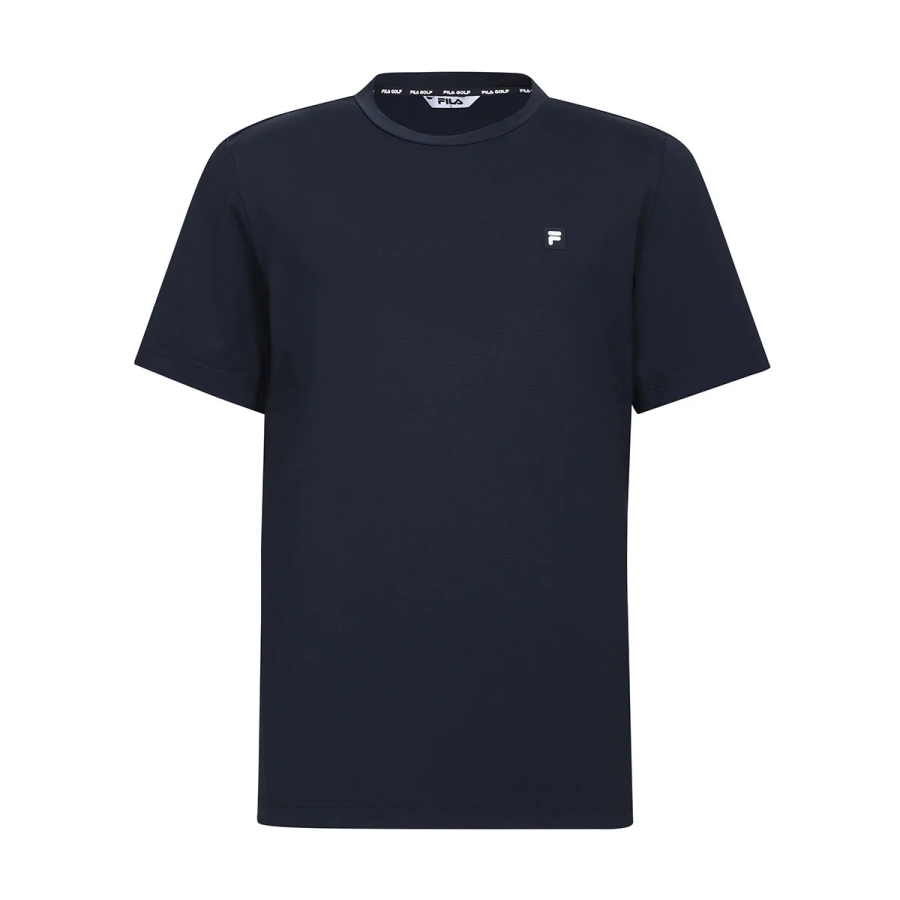 FILA Golf Quick Dry T Shirts Men's Dark Marine Blue Crew Neck Moderate
