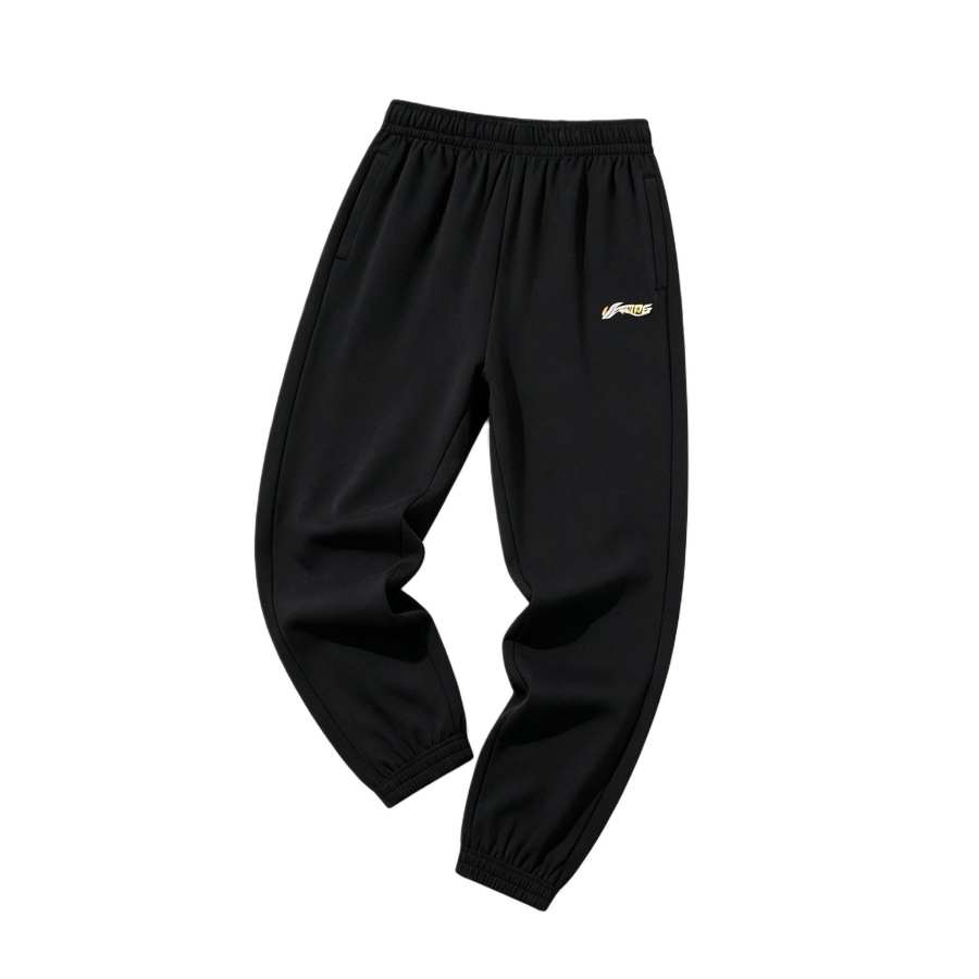Li-Ning Li Ning Knitted Sweatpants Men's Black Moderate Cuffed Pants