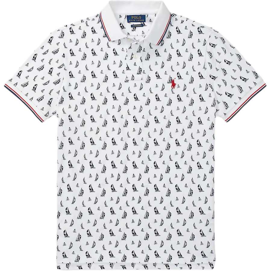 Polo Ralph Lauren Polo Shirts Men's White Polo Collar Moderate Straight Fit