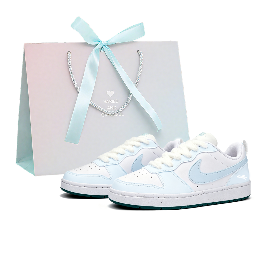 Nike Nike Court Borough Skateboard Shoes Women's Low Top Light Blue