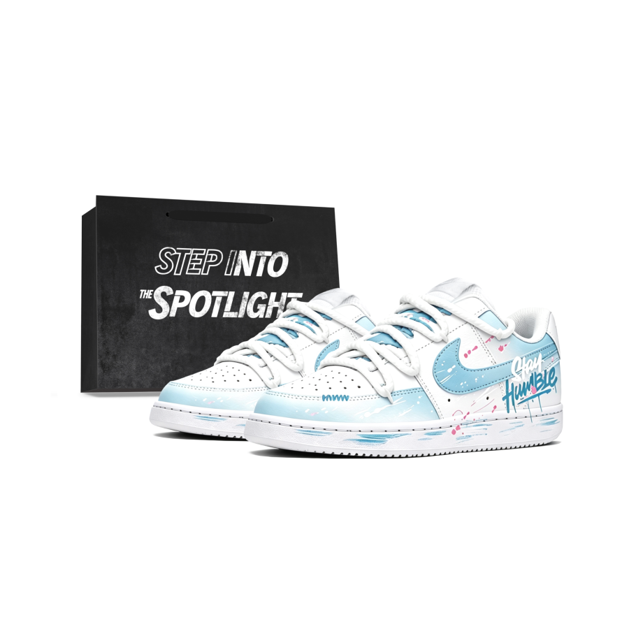 Nike Nike Court Vision 1 Skateboard Shoes Men's Low Top Pink, White, Blue