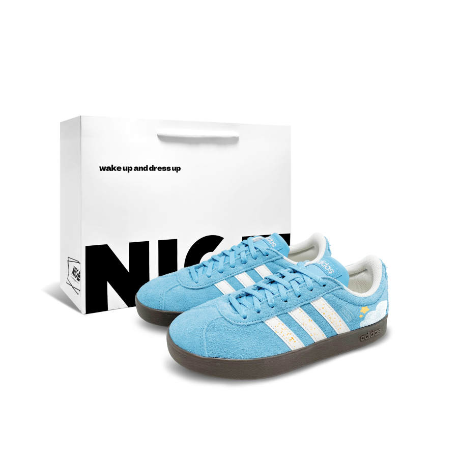 Adidas Adidas VL COURT 2.0 German Army Trainers Unisex Low Top Blue & White & Yellow