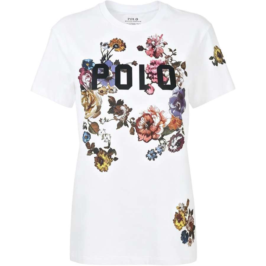 Polo Ralph Lauren T Shirts Women's White Crew Neck Moderate